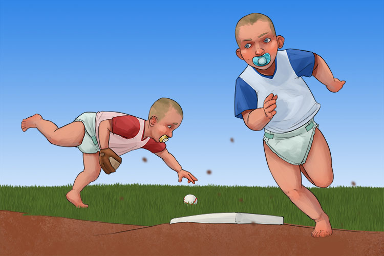 Running around the bases and picking (basic) up the ball are simple skills that can be performed with little practice